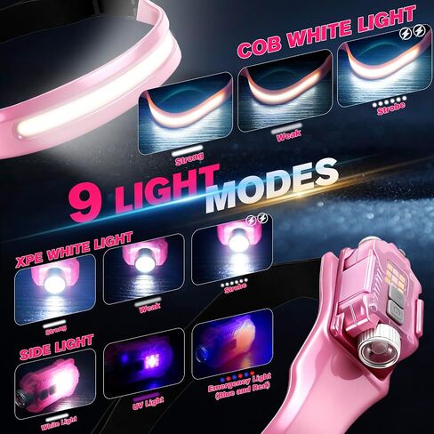 mouhike Pink Fishing Tool Set LED Headlamp Fish Lip Gripper Pliers in Saudi Arabia