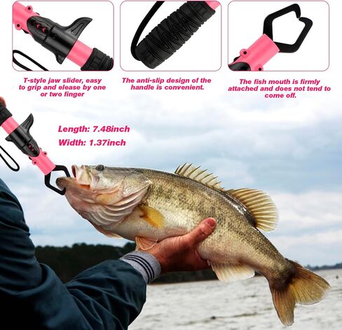 mouhike Pink Fishing Tool Set LED Headlamp Fish Lip Gripper Pliers in Saudi Arabia