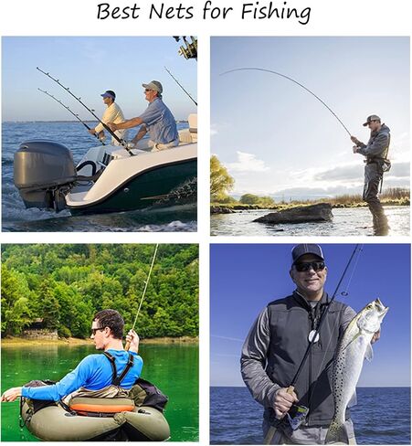 Fly Fishing Landing Net Soft Rubber Mesh Trout Net with Handle Catch and Release Nets Freshwater Saltwater Wooden Nets Gifts for Father Men in Saudi Arabia