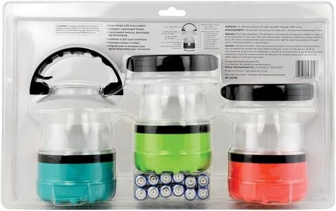 Dorcy LED Mini Lantern, 3 Pack, Assorted Colors, Clear (41-3019) in Kuwait