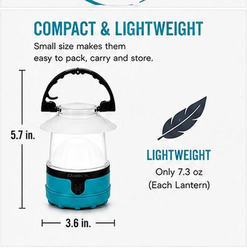 Dorcy LED Mini Lantern, 3 Pack, Assorted Colors, Clear (41-3019) in Kuwait