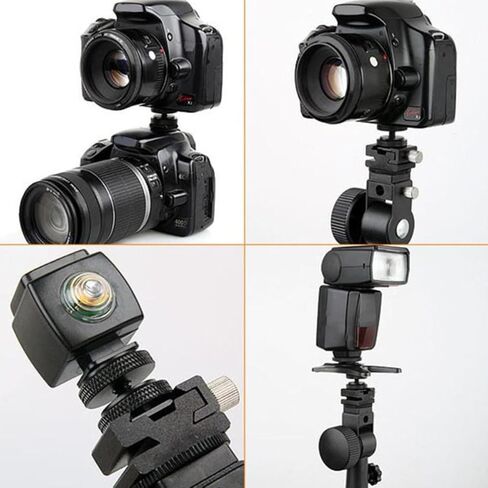 3pcs Camera Hot Shoe Mount Adapter with 1/4 Inch Dual Layer Screw for Camcorder and Digital Camera Mounting, Lightweight Aluminum Alloy Replacement for Old or Broken Flash Stand in Kuwait