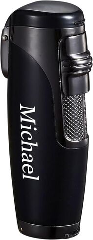 Personalized Visol Triad Black Matte Triple Torch Cigar Flame Lighter with Free Engraving in Saudi Arabia