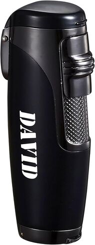 Personalized Visol Triad Black Matte Triple Torch Cigar Flame Lighter with Free Engraving in Saudi Arabia