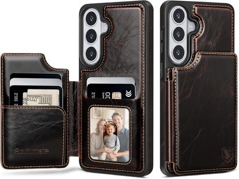 Compatible with Samsung Galaxy S26 Wallet Case with Card Holder,PU Leather RFID Blocking Shockproof Flip Cover Credit Card Slots Kickstand Men Women Phone Case,Black in Saudi Arabia