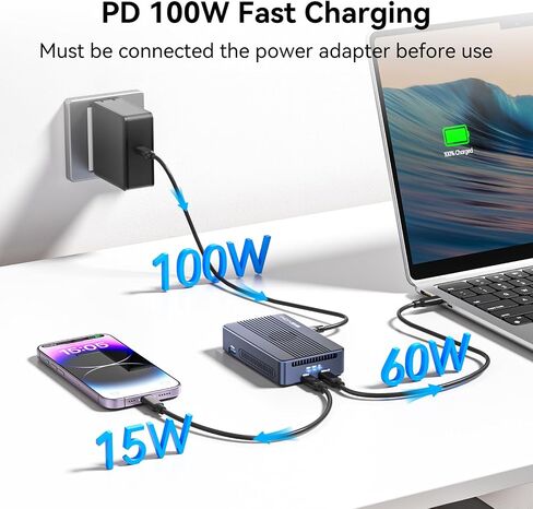 ACASIS 40Gbps M.2 NVMe SSD Enclosure, Cooling Fan, Compatible with 40Gbps / USB 4.0, Tool-Free, Aluminum Dock Dual Monitor, Support Software RAID, 2 USBC 40Gbps for M1/M2/Windows in Kuwait