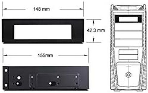 SilverStone FP55 - 5.25" to 3.5" / 2.5" Storage Bracket Adapter - Black in Saudi Arabia