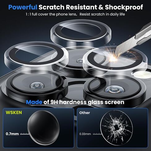 WSKEN for iPhone 16 Pro/iPhone 16 Pro Max Camera Lens Protector in Kuwait