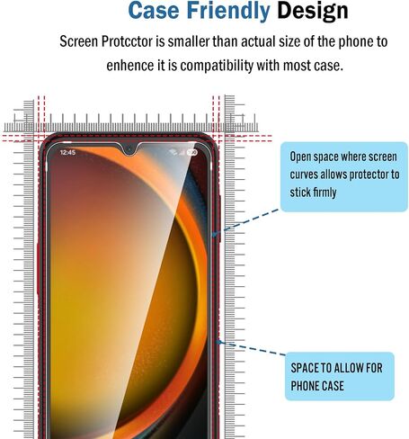 2 Pack Compatible with Samsung Galaxy XCover7 Pro/Galaxy XCover 7/Honor X5c/X5c Plus Screen Protector,9H Tempered Glass Film,Bubble-Free for Galaxy XCover 7 Pro Screen Protector in Kuwait