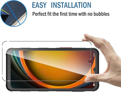 2 Pack Compatible with Samsung Galaxy XCover7 Pro/Galaxy XCover 7/Honor X5c/X5c Plus Screen Protector,9H Tempered Glass Film,Bubble-Free for Galaxy XCover 7 Pro Screen Protector in Kuwait