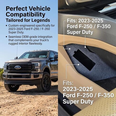 Heavy-Duty Stealth Holster Mount for 2023-2025 Ford F-250 Super Duty | Custom Door Panel Handgun Storage - Precision Fit Side Arm Organizer (Third-Party Accessory) in Saudi Arabia