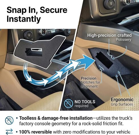 Heavy-Duty Stealth Holster Mount for 2023-2025 Ford F-250 Super Duty | Custom Door Panel Handgun Storage - Precision Fit Side Arm Organizer (Third-Party Accessory) in Saudi Arabia