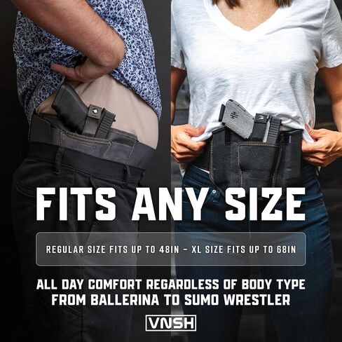 VNSH Belly Band Holster – Comfortable, Secure & Discreet | Concealed Carry Fit with Built-in Mag Pouches & 20" Extender Included in Kuwait