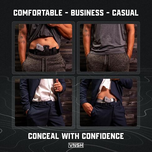 VNSH Belly Band Holster – Comfortable, Secure & Discreet | Concealed Carry Fit with Built-in Mag Pouches & 20" Extender Included in Kuwait