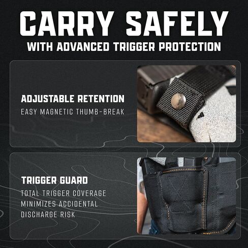 VNSH Belly Band Holster – Comfortable, Secure & Discreet | Concealed Carry Fit with Built-in Mag Pouches & 20" Extender Included in Kuwait