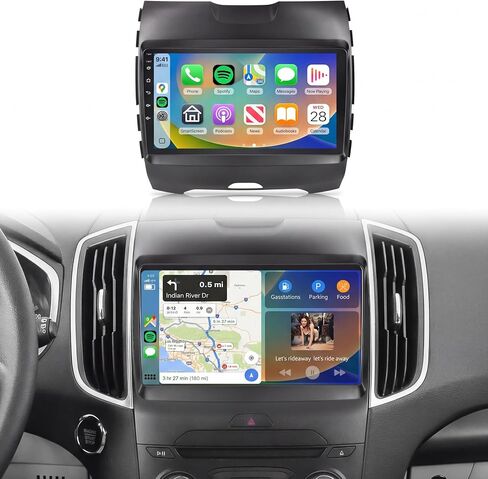 8Core 4GB+64GB 5/6Ghz WiFi Radio for Ford Edge 2016 2017 2018 2019 2020 Car Stereo Android 15 Snapdragon Processor 9 Inch 1280x720 IPS Touchscreen Carplay/Android Auto GPS FM/RDS SWC Camera in Saudi Arabia