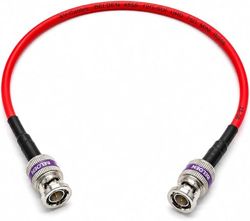 AV-Cables 12G-SDI BNC to BNC Cable, 4855R,3ft, Red in Kuwait