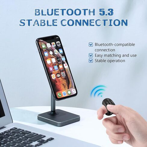 Multi-Function Remote Control, Wireless Bluetooth Ring, Video & Camera Remote Shutter, for Smartphone & Tablet (White) in Kuwait