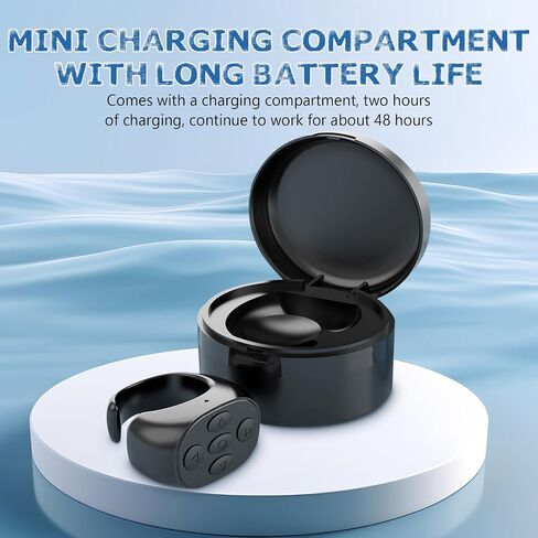 Multi-Function Remote Control, Wireless Bluetooth Ring, Video & Camera Remote Shutter, for Smartphone & Tablet (White) in Kuwait