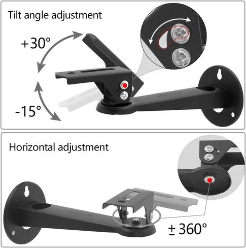 Drsn Mini Projector Wall Mount Bracket, Universal 360° Rotation, 7.8in Adjustable Arm, for CCTV Security Camera, Webcam, Small Projector (Black, 11 lbs) in Saudi Arabia