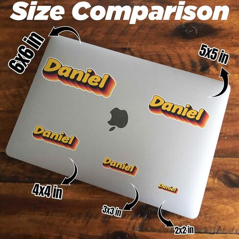 Custom Retro Name Sticker – Personalized Vintage Typography Decal – 70s 80s 90s Aesthetic Font Styles – Waterproof Vinyl for Water Bottles, Laptops, Kindle, Notebooks – Fun Gift for Kids & Teens in Saudi Arabia