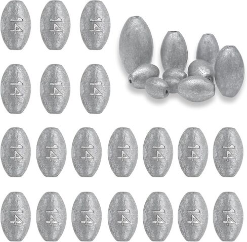 Egg Weights Fishing Sinkers Weights Assortment Lead Oval Shaped Drop Weight in Kuwait
