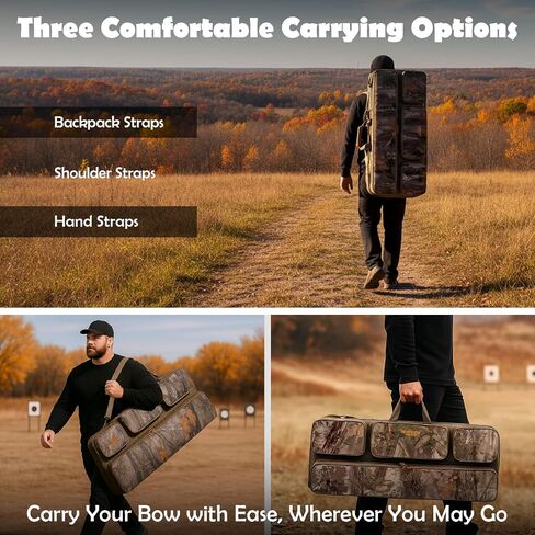 NEW VIEW Bow Case - Protects Your Compound Bow - Features Large Compartment, Soft Padding, Comfortable Carrying Options & Multiple Accessory Pockets - Lightweight Durable Archery Bow Bag in Kuwait
