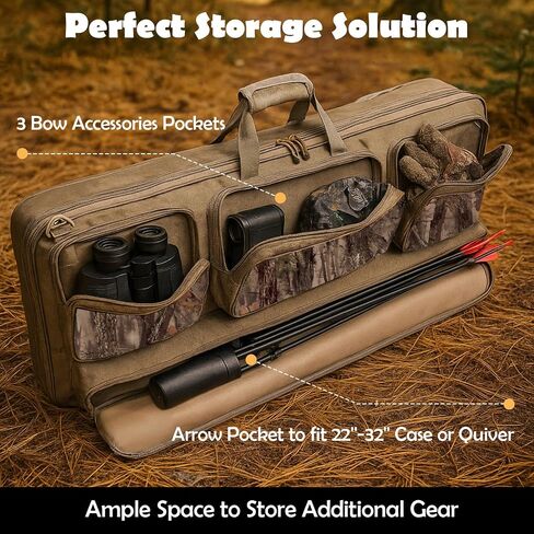 NEW VIEW Bow Case - Protects Your Compound Bow - Features Large Compartment, Soft Padding, Comfortable Carrying Options & Multiple Accessory Pockets - Lightweight Durable Archery Bow Bag in Kuwait