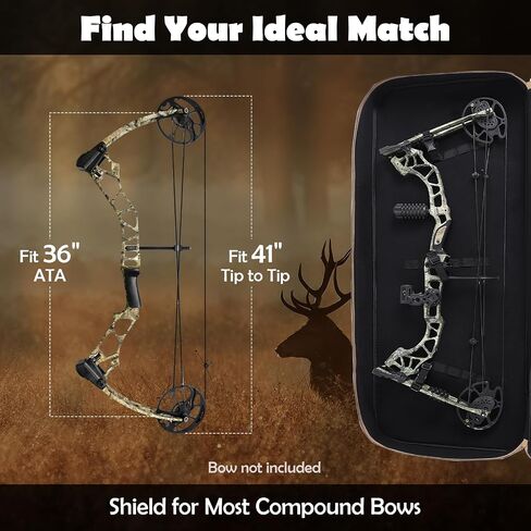 NEW VIEW Bow Case - Protects Your Compound Bow - Features Large Compartment, Soft Padding, Comfortable Carrying Options & Multiple Accessory Pockets - Lightweight Durable Archery Bow Bag in Kuwait