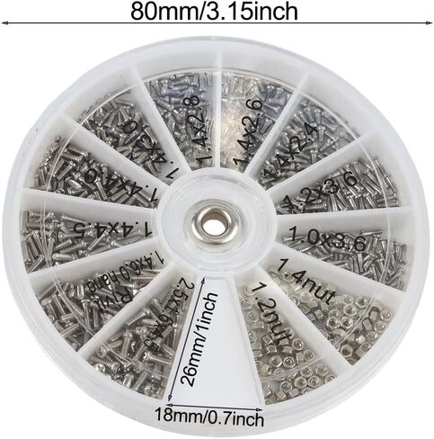 600Pcs Mini Screws Nuts Kit M1-M1.6 Electronics Repair in Saudi Arabia