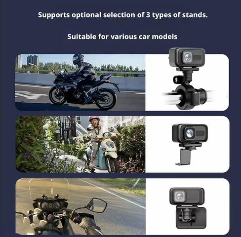 DM03 4K 2160P Ultra HD Cycling Dash Cam,800W Pixel Starlight Night Vision,IP68 Waterproof Anti‑Shake Bike Camera,Loop Recording,5V‑100V Step‑Down Cable,WiFi Viidure APP,3 Mounts & 64GB TF Card in Saudi Arabia