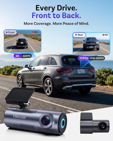 OTTOCAST 2K Dash Cam Front and Rear + Wireless Carplay,Factory-Screen View in Saudi Arabia