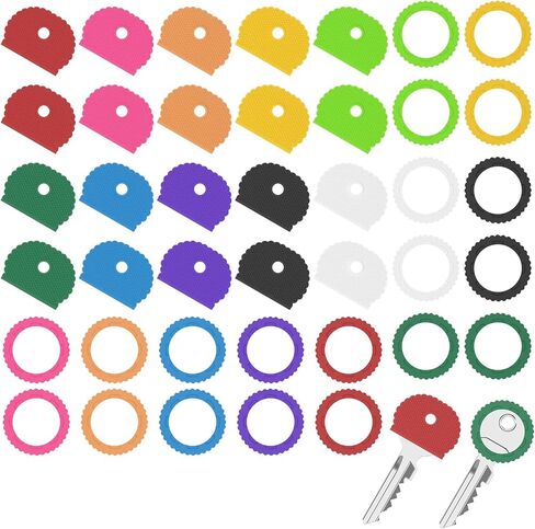 20 Pcs Key Covers Caps, Soft Rubber Key Color Identifiers, 10 Colors in Kuwait