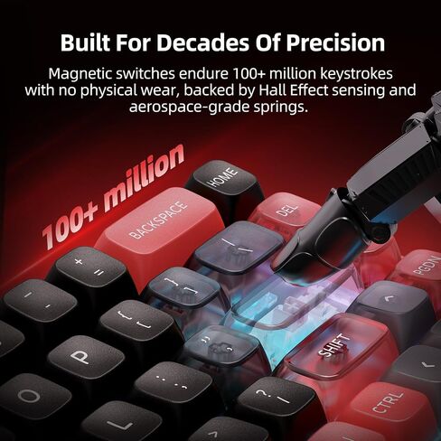 MicroPack WIN68 HE MAX Hall Effect Mechanical Gaming Keyboard, 60% Wired, Magnetic Switch, Rapid Trigger Adjustable Actuation, 8KHz Polling Rate, RGB Backlit for FPS MOBA Gamer Laptop PC in Kuwait