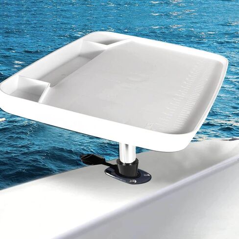 Boat Cutting Board - Deluxe Bait Cutting Table with Rod Holder Mount, Knife & Pliers Holder, 3 Deep Trays & Draining Hole - 1-Year Warranty in Saudi Arabia