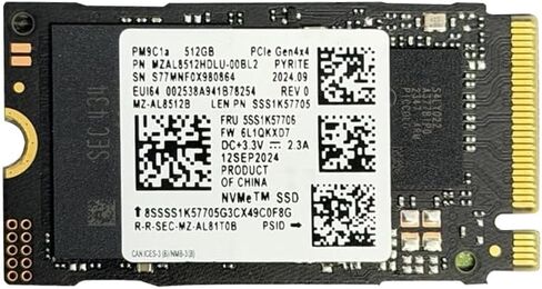 MZ-AL8512B PM9C1a 512GB M.2 NVMe SSD 2242 PCIe Gen4x4 SSD 22mm x 42mm Solid State Drive (OEM) in Kuwait