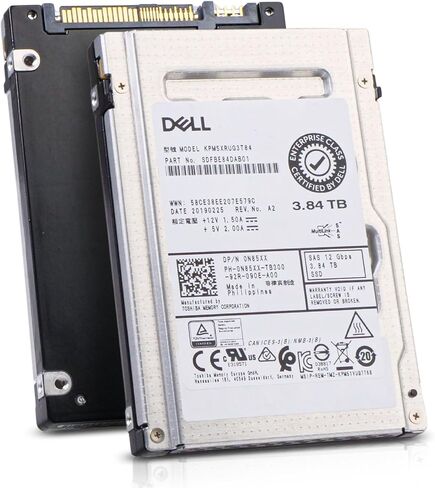 Dell/Kioxia PM5-V KPM5XRUG3T84 3.84TB SAS 12Gb/s TLC 2.5in Read Intensive Solid State Drive (Renewed) in Kuwait
