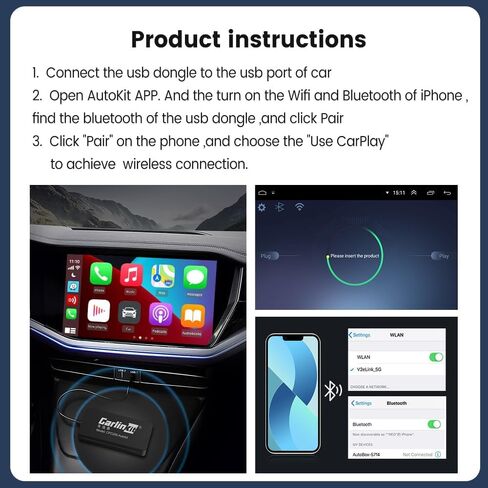 Carlinkit Wireless CarPlay & Android Auto USB Adapter - CPC200-CCPA (Black) in Saudi Arabia