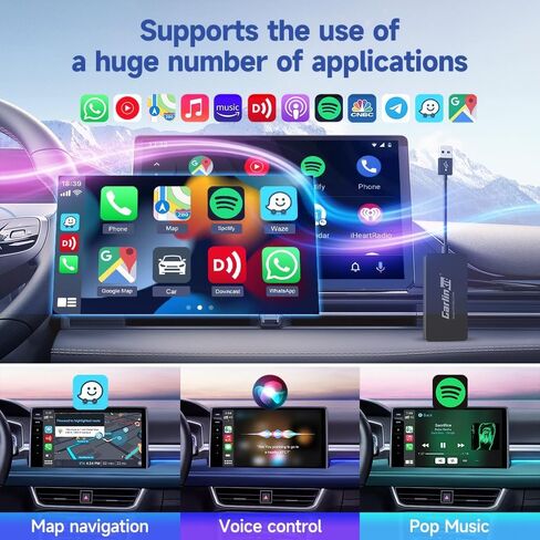 Carlinkit Wireless CarPlay & Android Auto USB Adapter - CPC200-CCPA (Black) in Saudi Arabia