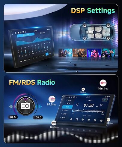 Podofo 4G+64G Car Radio for Honda Civic 2006-2011 Stereo Wireless CarPlay in Saudi Arabia