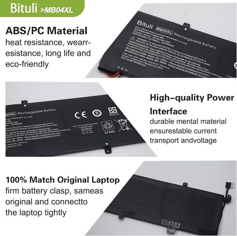 MB04XL Battery Replacement for HP Envy X360 M6-AQ000 M6-AQ105DX M6-AQ003DX M6-AQ103DX M6-AR004DX M6-AQ105DX 15-AQ273CL 15-AQ100NX 15-AQ267CL 15-AQ015NR 15-AQ173CL 15T-AQ100 15T-AQ200 in Kuwait