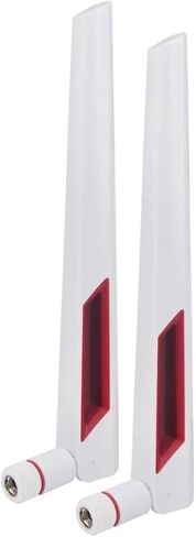 10dBi Tri-Band Adjustable External WiFi Antenna Pair | RP-SMA White/Red in Kuwait