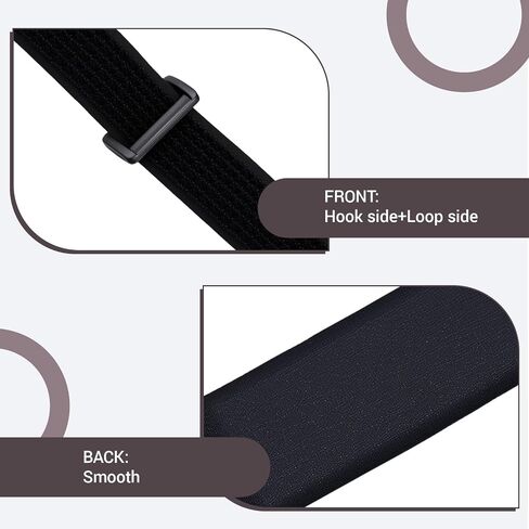 Black Cable Ties Roll with Buckles, Adjustable Nylon Straps Hook and Loop Cord Organizer, Cut-to-Length Loop Strap for Home, Office and Garage in Saudi Arabia
