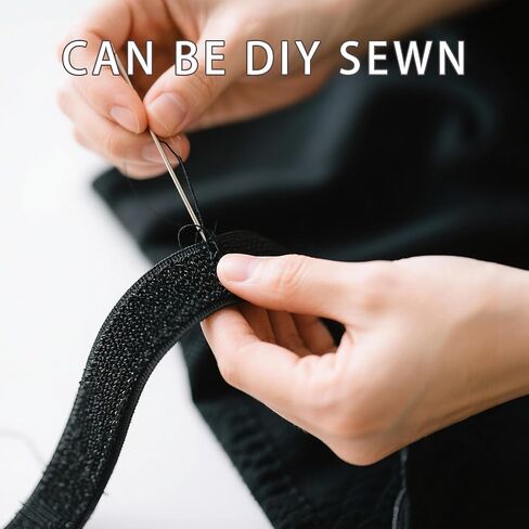 Black Cable Ties Roll with Buckles, Adjustable Nylon Straps Hook and Loop Cord Organizer, Cut-to-Length Loop Strap for Home, Office and Garage in Saudi Arabia