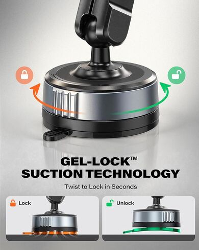 APPS2Car Magnetic Car Phone Holder for MagSafe Metal Arm, Suction Cup Mount in Kuwait