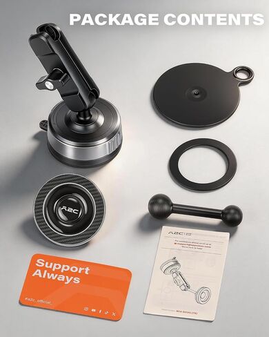 APPS2Car Magnetic Car Phone Holder for MagSafe Metal Arm, Suction Cup Mount in Kuwait