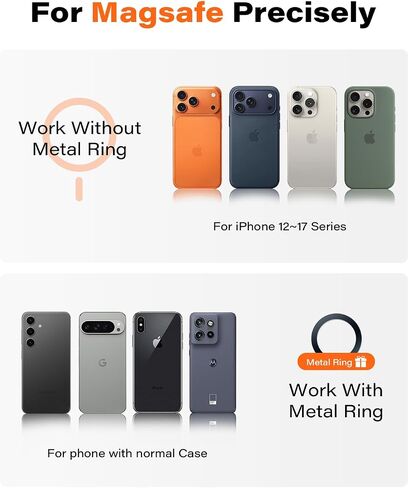 APPS2Car Magnetic Car Phone Holder for MagSafe Metal Arm, Suction Cup Mount in Kuwait