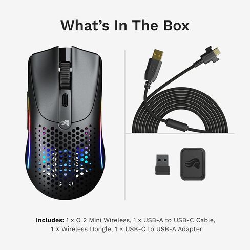 GLORIOUS Model O 2 Mini Wireless Gaming Mouse (Black) in Kuwait