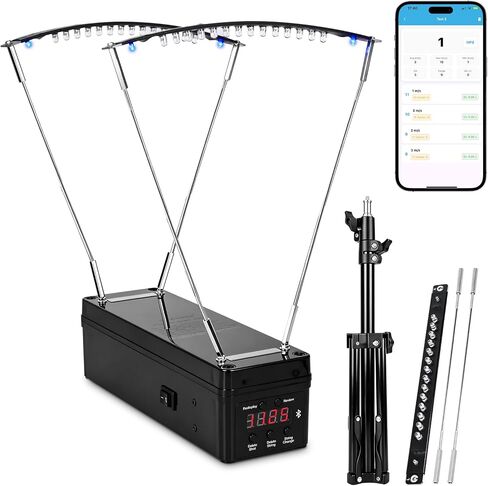 Projectile Speed Chronograph - Optical Velocity Meter with Bluetooth App, 0–9999 ft/s Speed Measuring Device, Adjustable Stand, Data Storage for Multiple Testing Needs in Kuwait