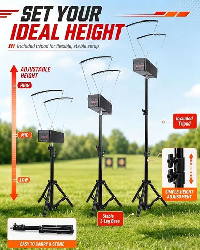 Projectile Speed Chronograph - Optical Velocity Meter with Bluetooth App, 0–9999 ft/s Speed Measuring Device, Adjustable Stand, Data Storage for Multiple Testing Needs in Kuwait